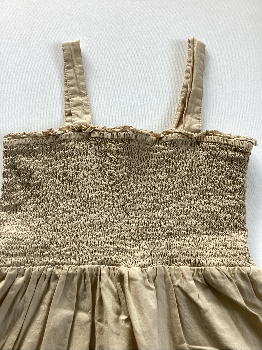 Gap Tan Smocked Eyelet Dress